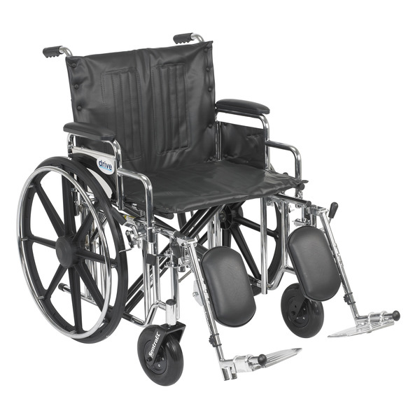 Drive Medical Sentra Extra Heavy Duty Wheelchair - 22" Seat std22dda-elr